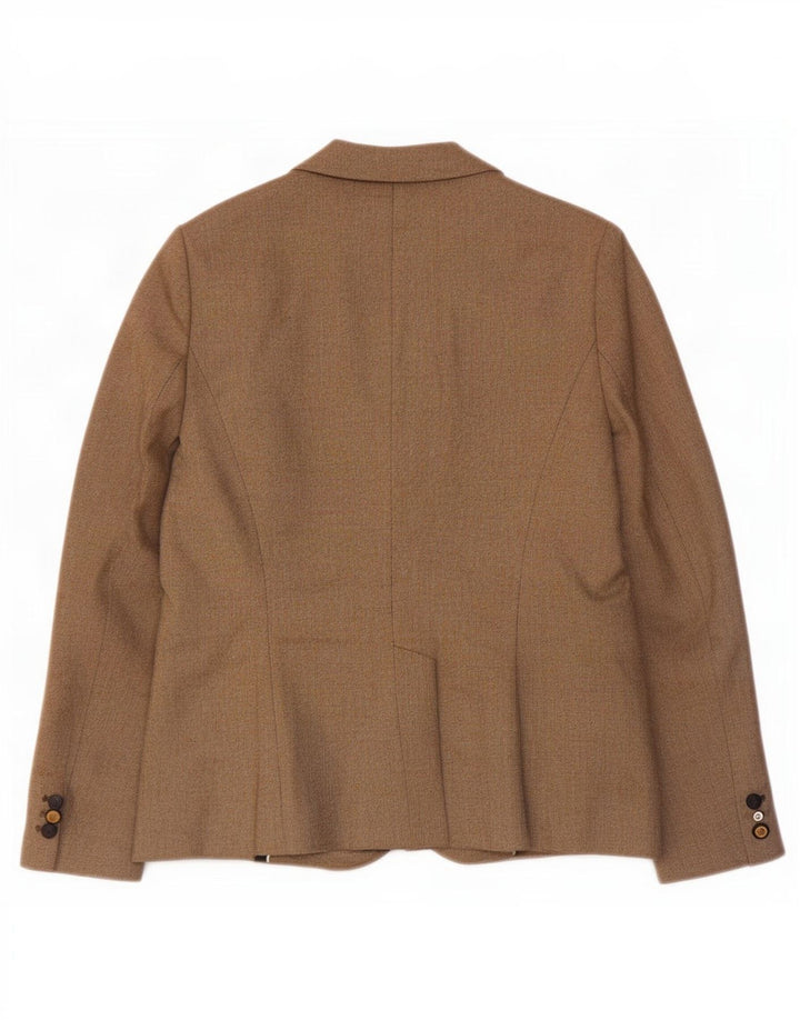 Zara Mujer Chaqueta Blazer De 1 Botón UK 40 XL Marrón