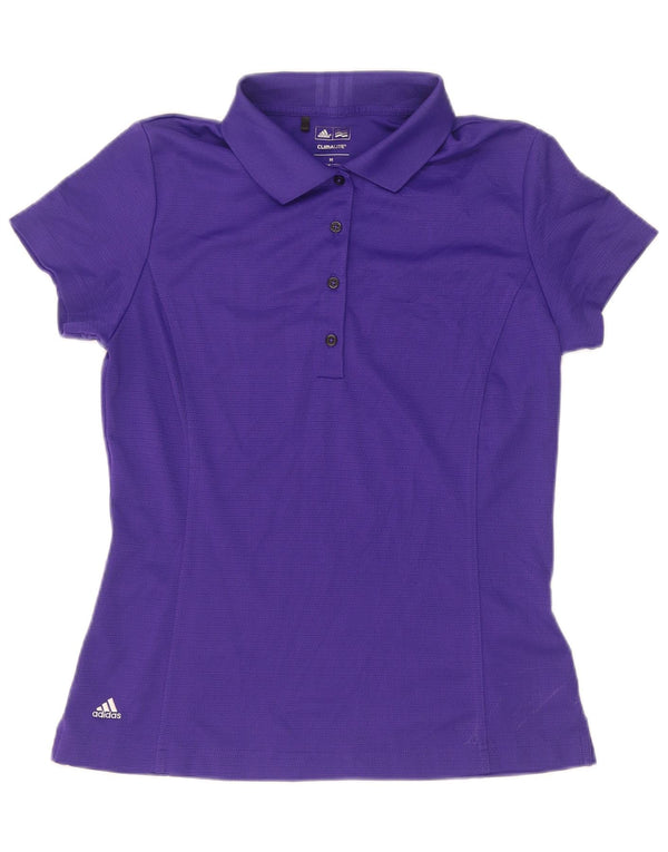 Adidas Polo Climalite para mujer UK 12 Poliéster morado mediano