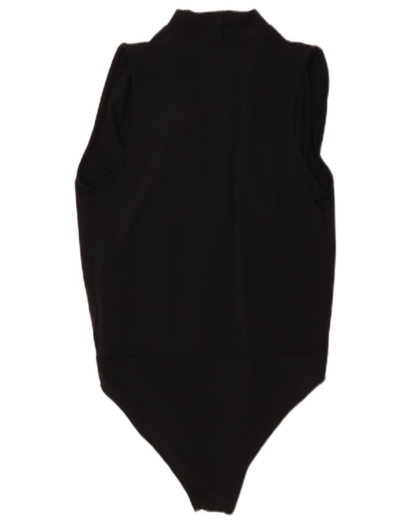 ZARA Mujer Trafaluc Body Sin Mangas UK 40 Small Negro Poliéster