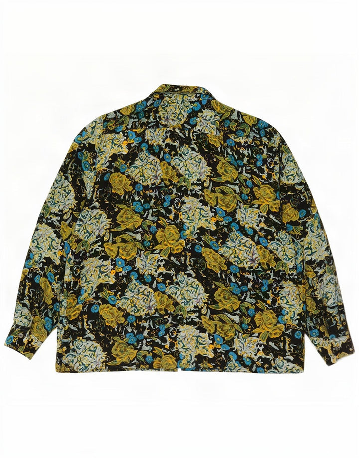 Camisa vintage para mujer EU 41/42 Grande multicolor floral