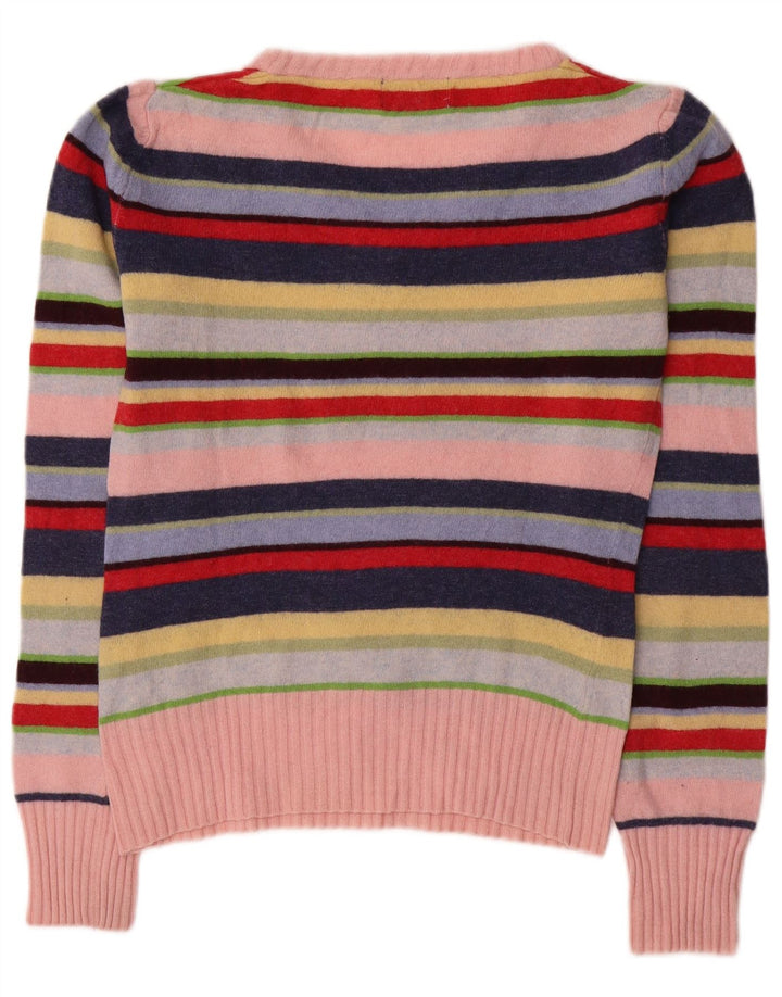 Kappa - Jersey con cuello en V para mujer, talla M, multicolor, a rayas