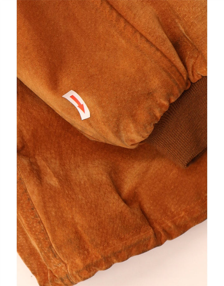 Fabiani Chaqueta De Ante Con Capucha Para Hombre IT 48 Cuero Marrón Medio