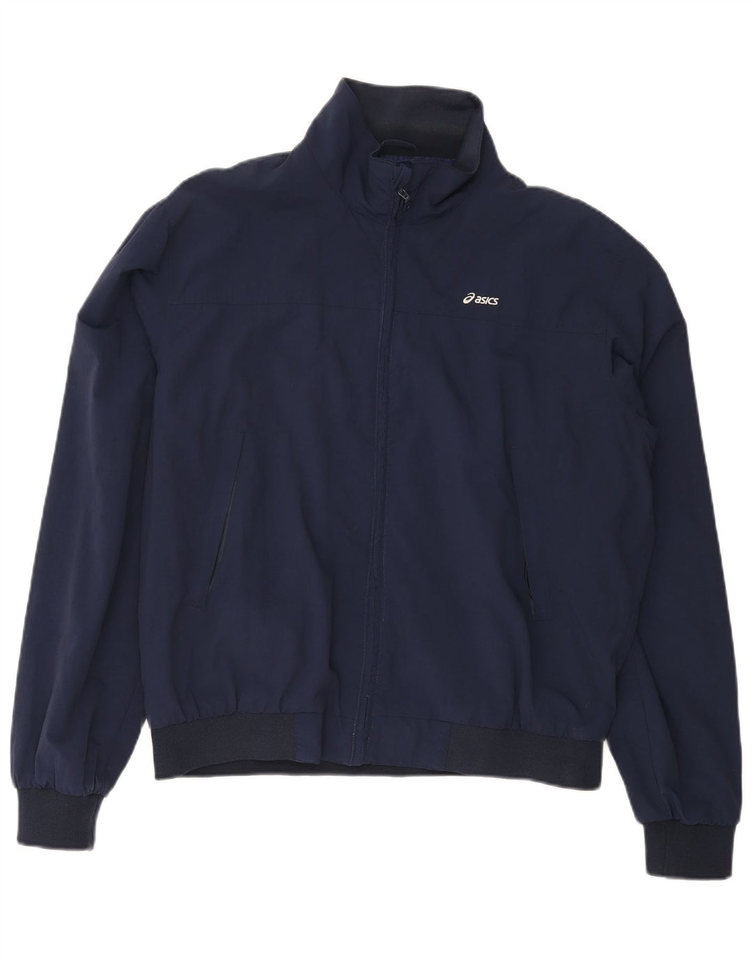 ASICS Chaqueta bomber para hombre UK 40 Large Azul marino Nylon