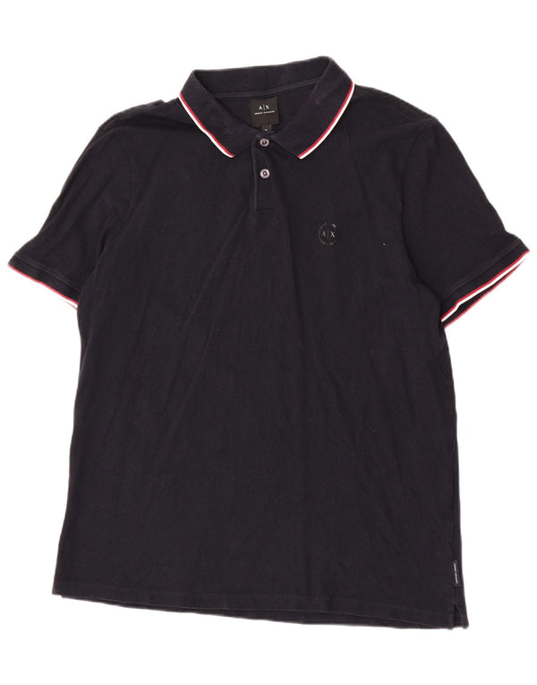 Armani Exchange Polo Hombre XL Algodón Negro