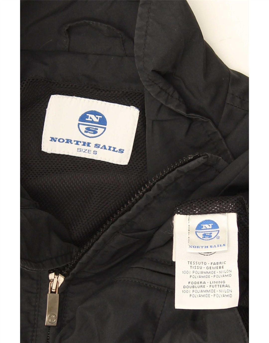 North Sails Chaqueta impermeable para hombre UK 36 Small Poliamida negra
