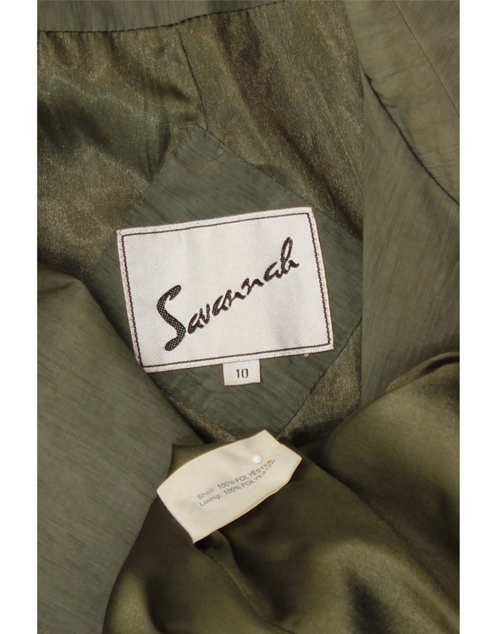 Gabardina extragrande para mujer Savannah UK 10 Poliéster verde pequeño