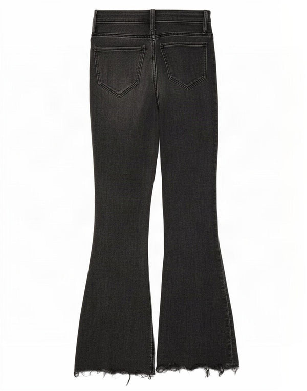 Hollister Jeans acampanados de talle alto para mujer US 3 XS W26 L31 Algodón gris