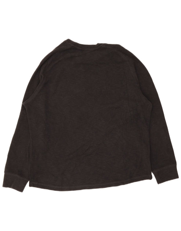 Eddie Bauer Camiseta Hombre Manga Larga XL Algodón Negro