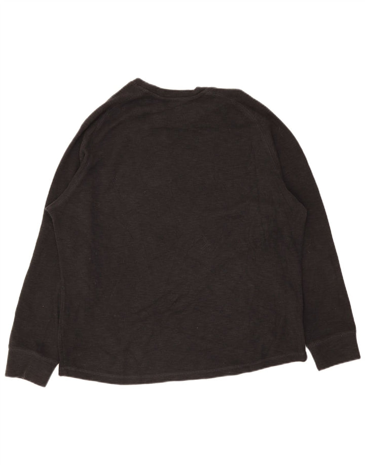 Eddie Bauer Camiseta Hombre Manga Larga XL Algodón Negro