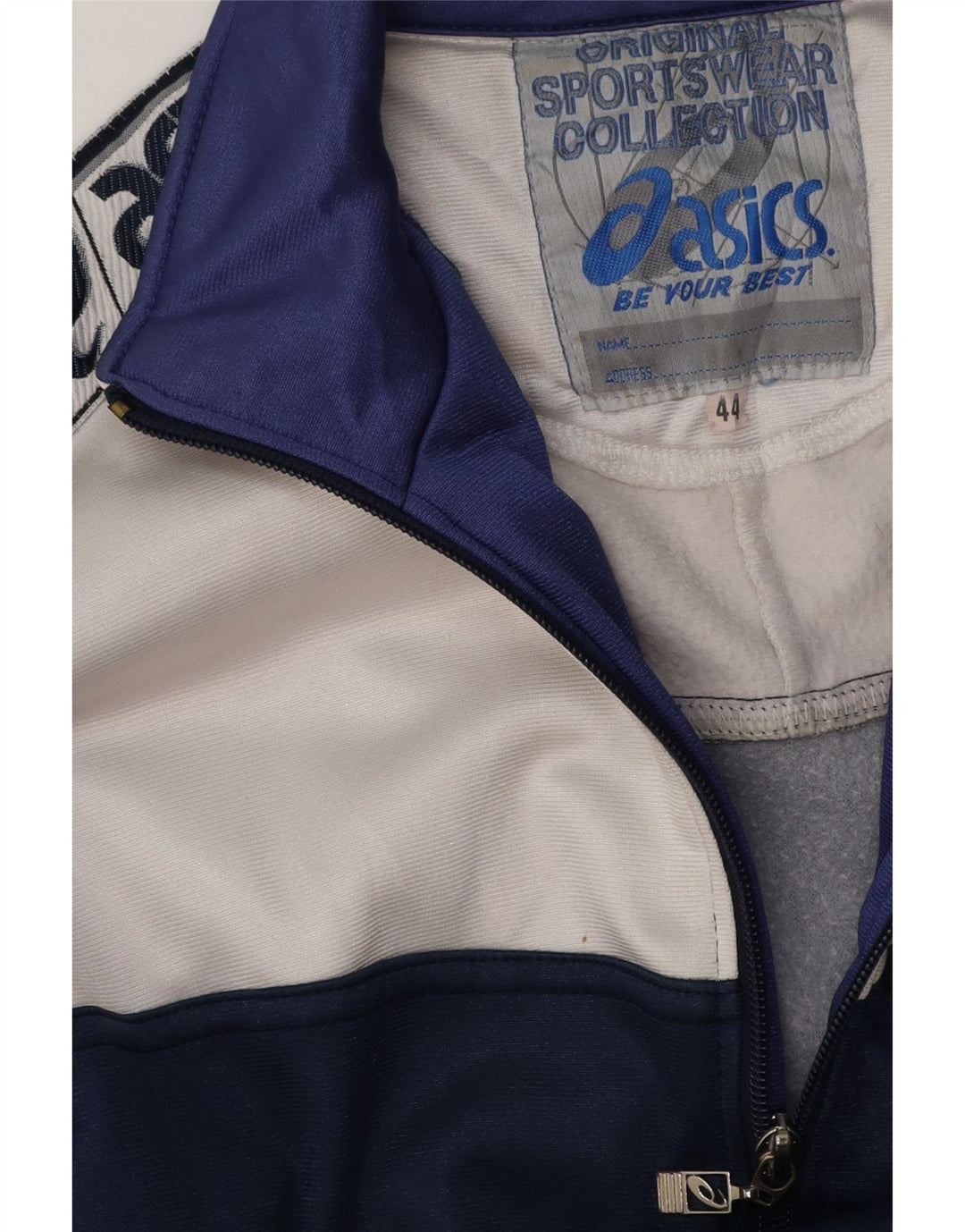 Asics - Chaqueta de chándal para hombre, talla 44, XL, poliéster color azul marino