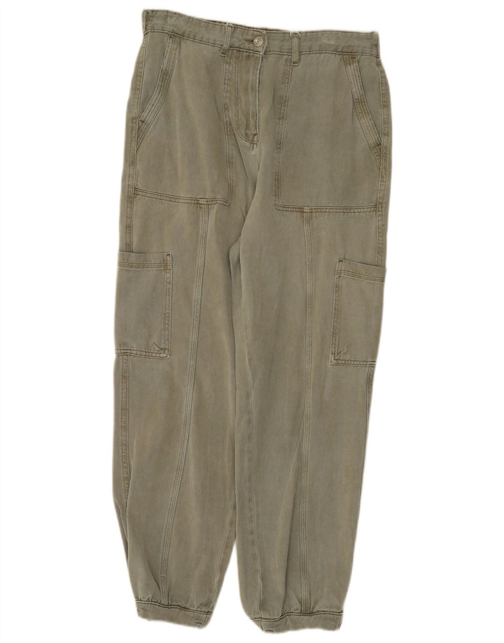 Marks & Spencer Pantalones Cargo Cortos para Mujer UK 12 Medium W30 L26 Caqui