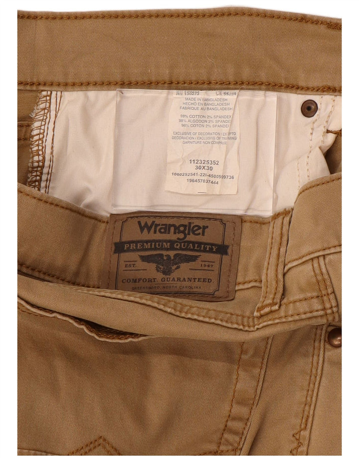 Wrangler Pantalones rectos informales para hombre W30 L30 Algodón marrón