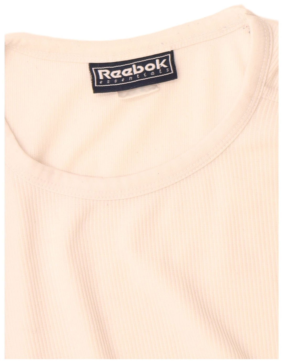 Reebok Camiseta para mujer Top UK 12 Medium Blanco Poliéster