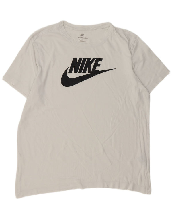 NIKE Mens Graphic T-Shirt Top XL White Cotton