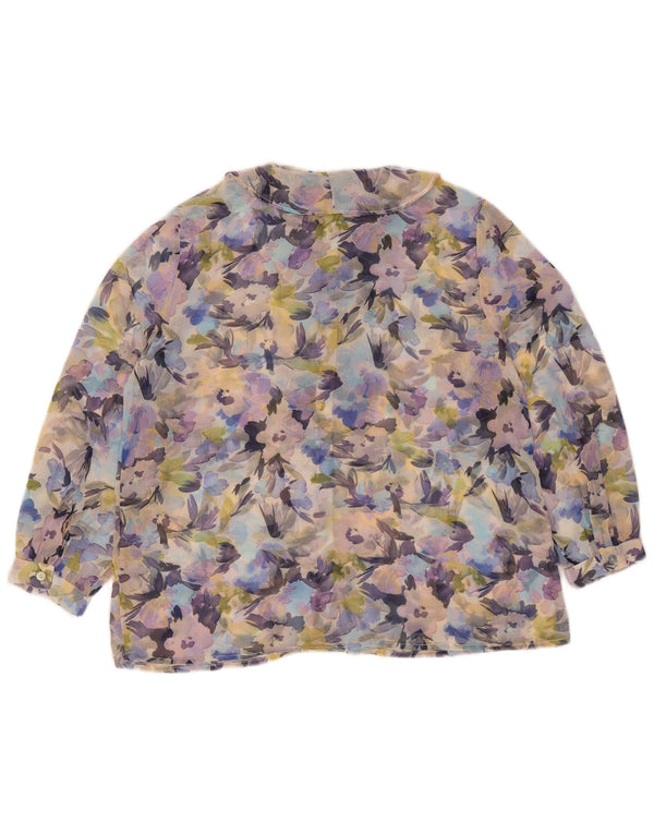 French Connection Blusa transparente para mujer UK 40 Small Multicolor