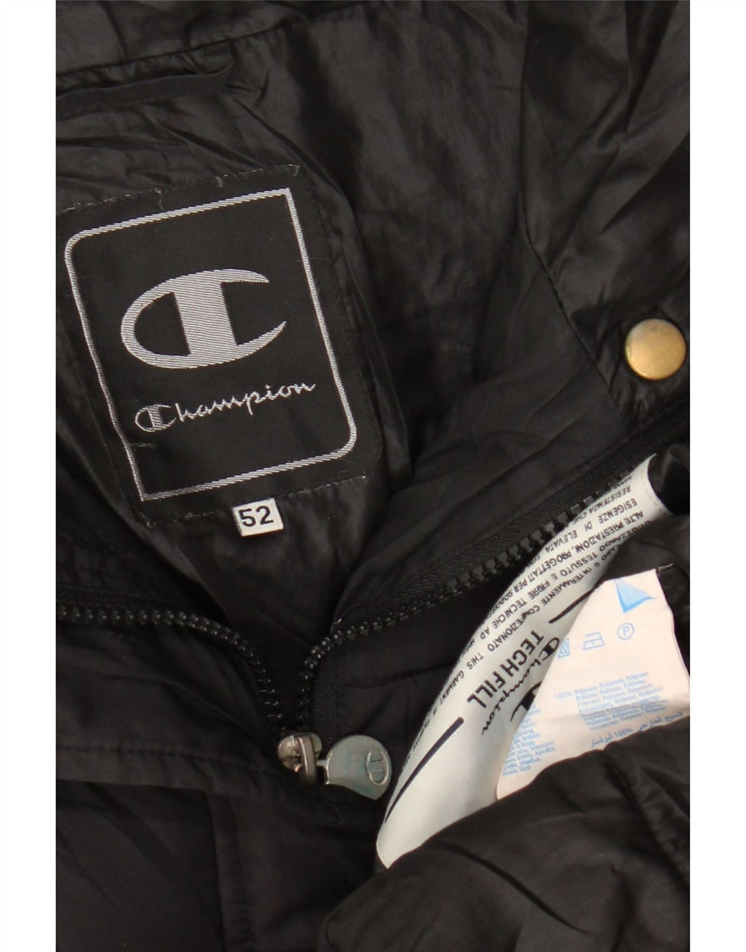 Champion Chaqueta Acolchada Mujer IT 52 2XL Poliéster Negro