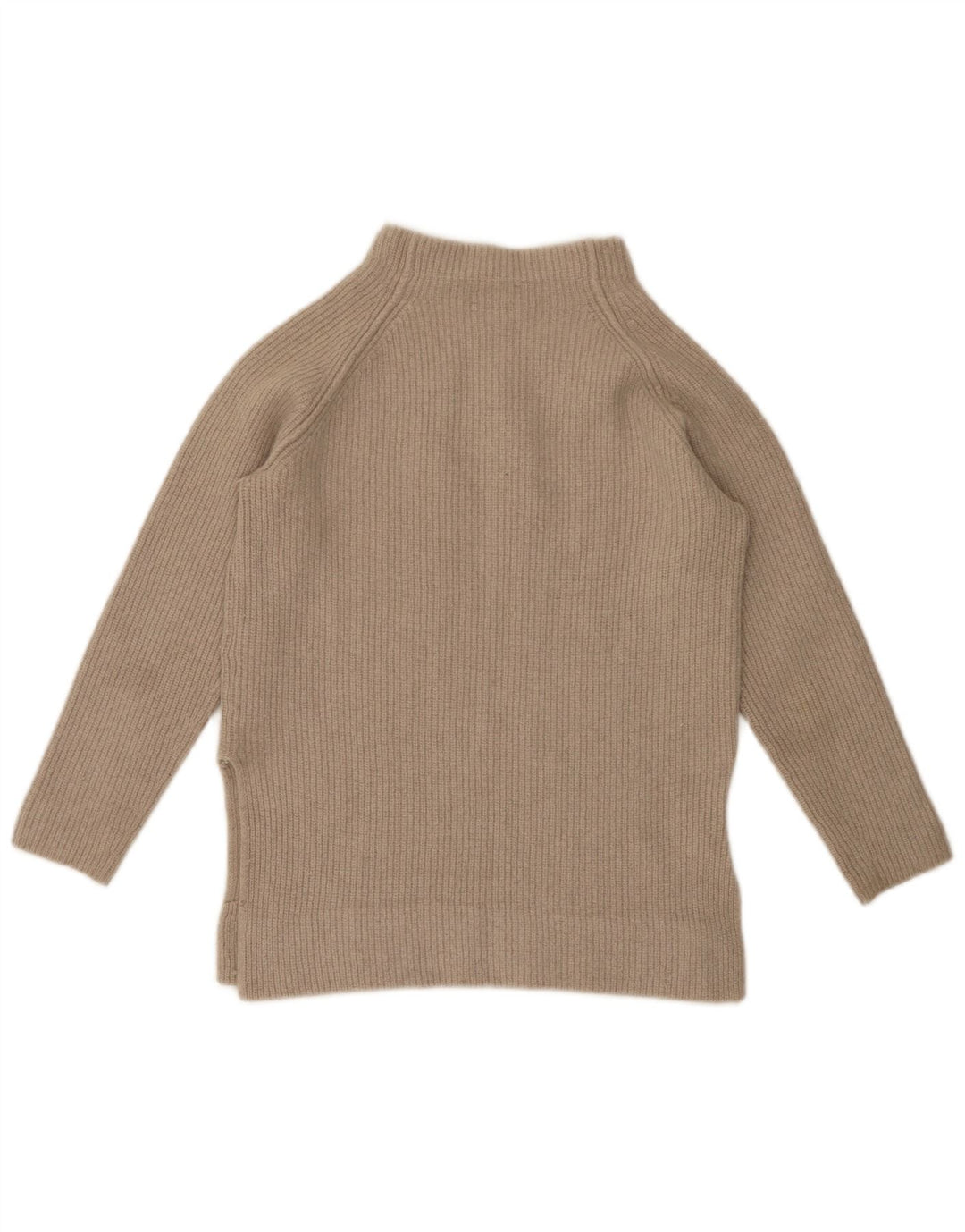 Massimo Dutti Jersey con Cuello Alto para Mujer UK 42 Lana Beige Mediana