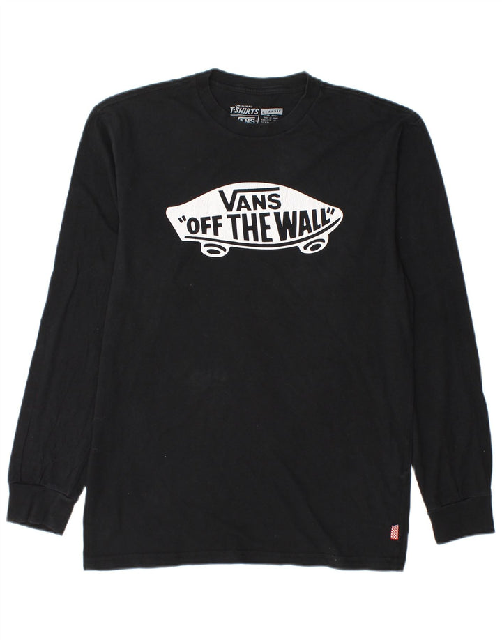 VANS Hombre Classic Fit Graphic Top Manga Larga Algodón Negro Mediano