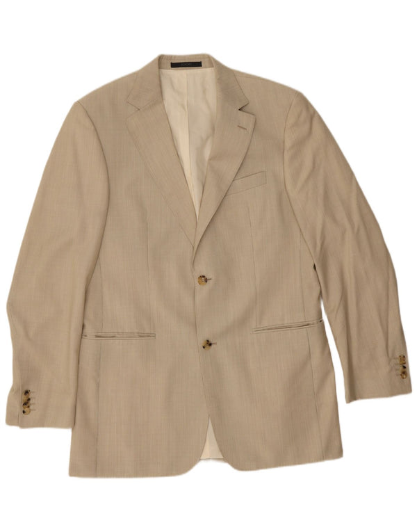 Joop Chaqueta tipo blazer de 2 botones para hombre IT 48 Lana virgen a rayas beige mediana