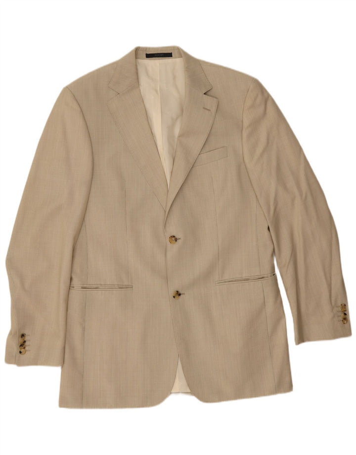 Joop Chaqueta tipo blazer de 2 botones para hombre IT 48 Lana virgen a rayas beige mediana