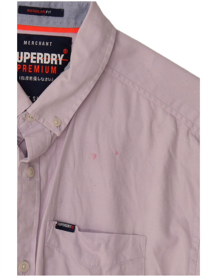 Camisa Superdry Regular Fit Para Hombre Rosa Pequeña