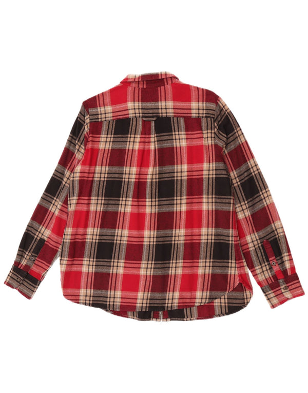 Camisa de franela para mujer Fat Face UK 46 Large Red Check Cotton