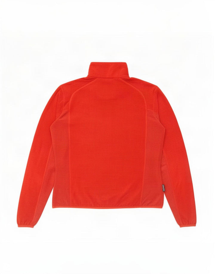 SALEWA Jersey de forro polar con cremallera y cuello para hombre, talla grande, rojo