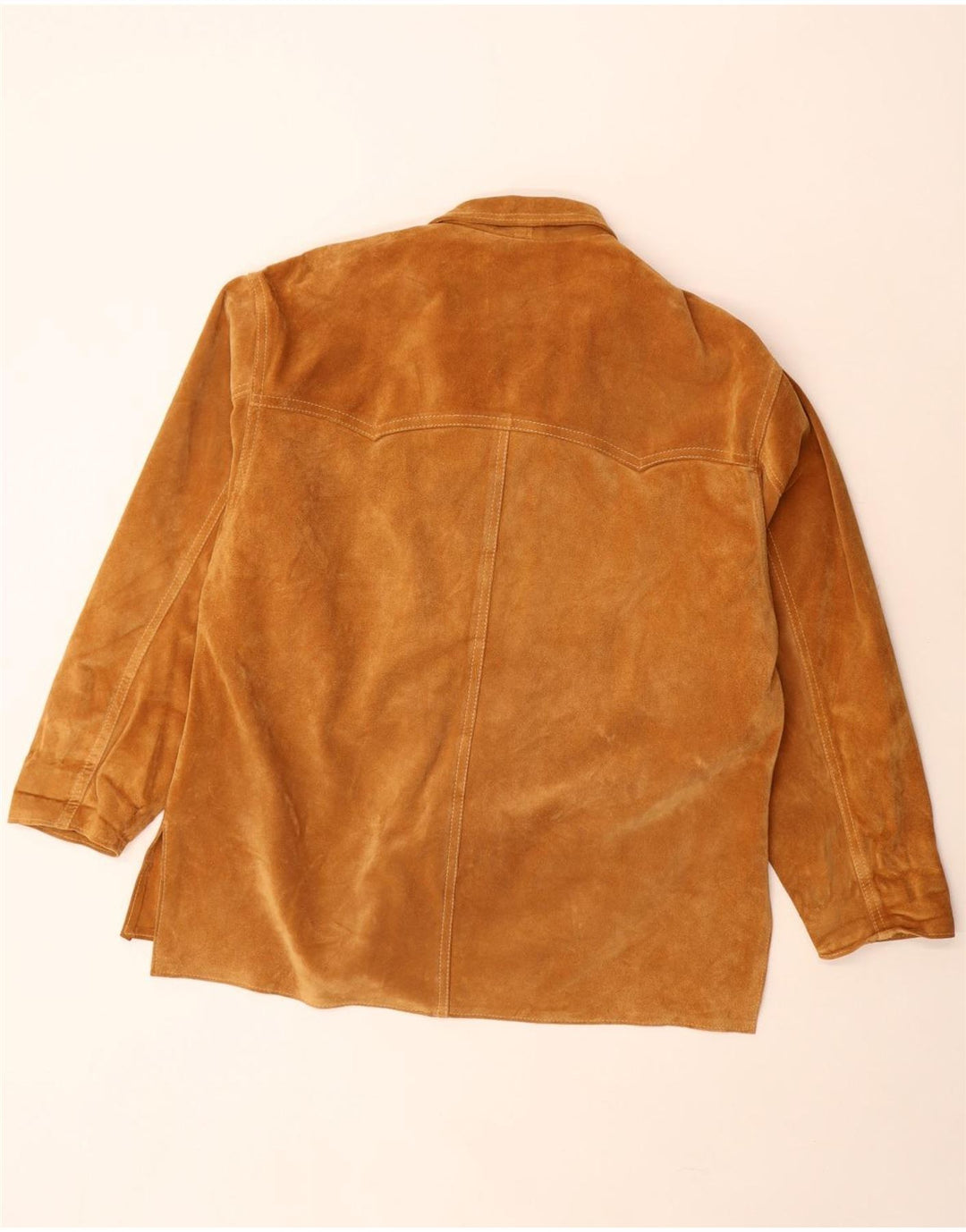 Paul & Wite Chaqueta de ante para hombre UK 40 Grande Cuero marrón