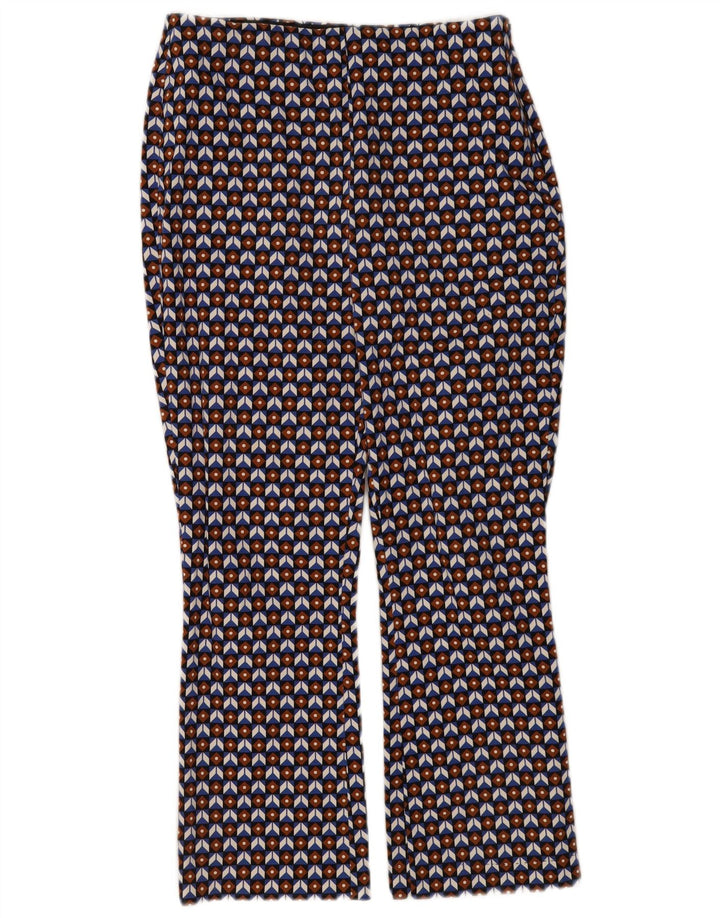 Zara Mujer Pantalón Cropped Mediano W28 L26 Multicolor Geométrico