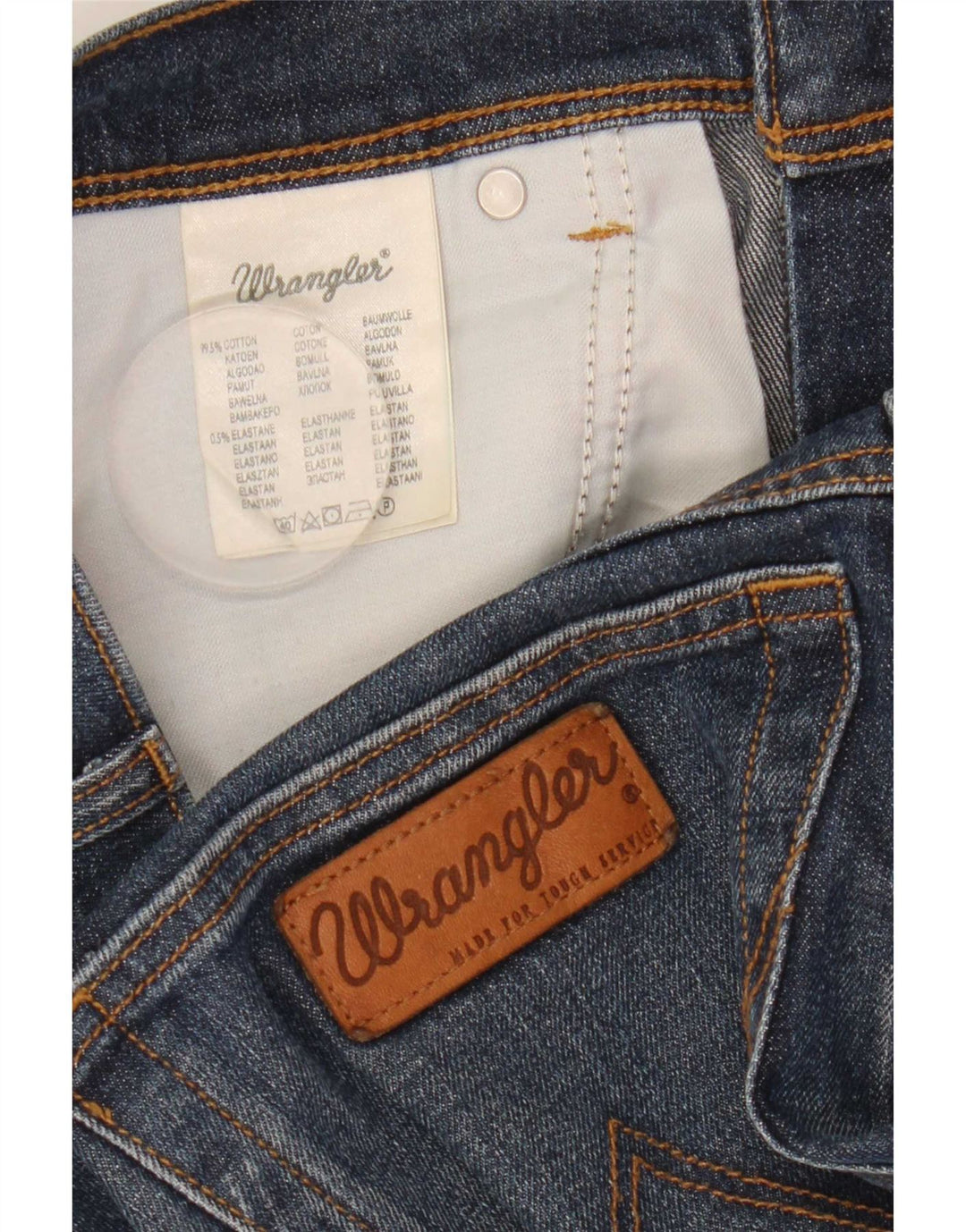 Wrangler Pantalones cortos de mezclilla elásticos Texas para hombre W33 Algodón azul medio