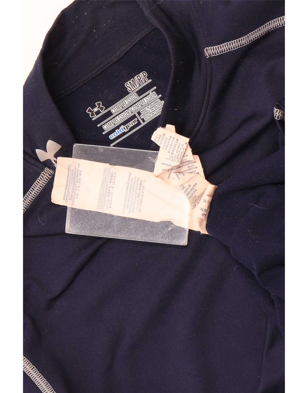 Under Armour Cold Gear Graphic Top manga larga pequeño azul marino a rayas para hombre