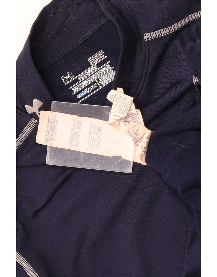 Under Armour Cold Gear Graphic Top manga larga pequeño azul marino a rayas para hombre