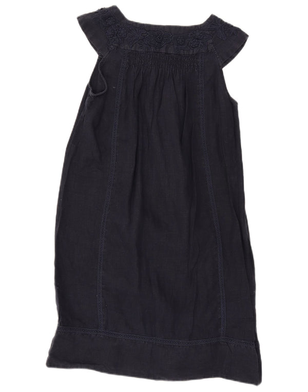 Zara Vestido Acampanado Sin Mangas para Mujer UK 42 Azul Marino Mediano