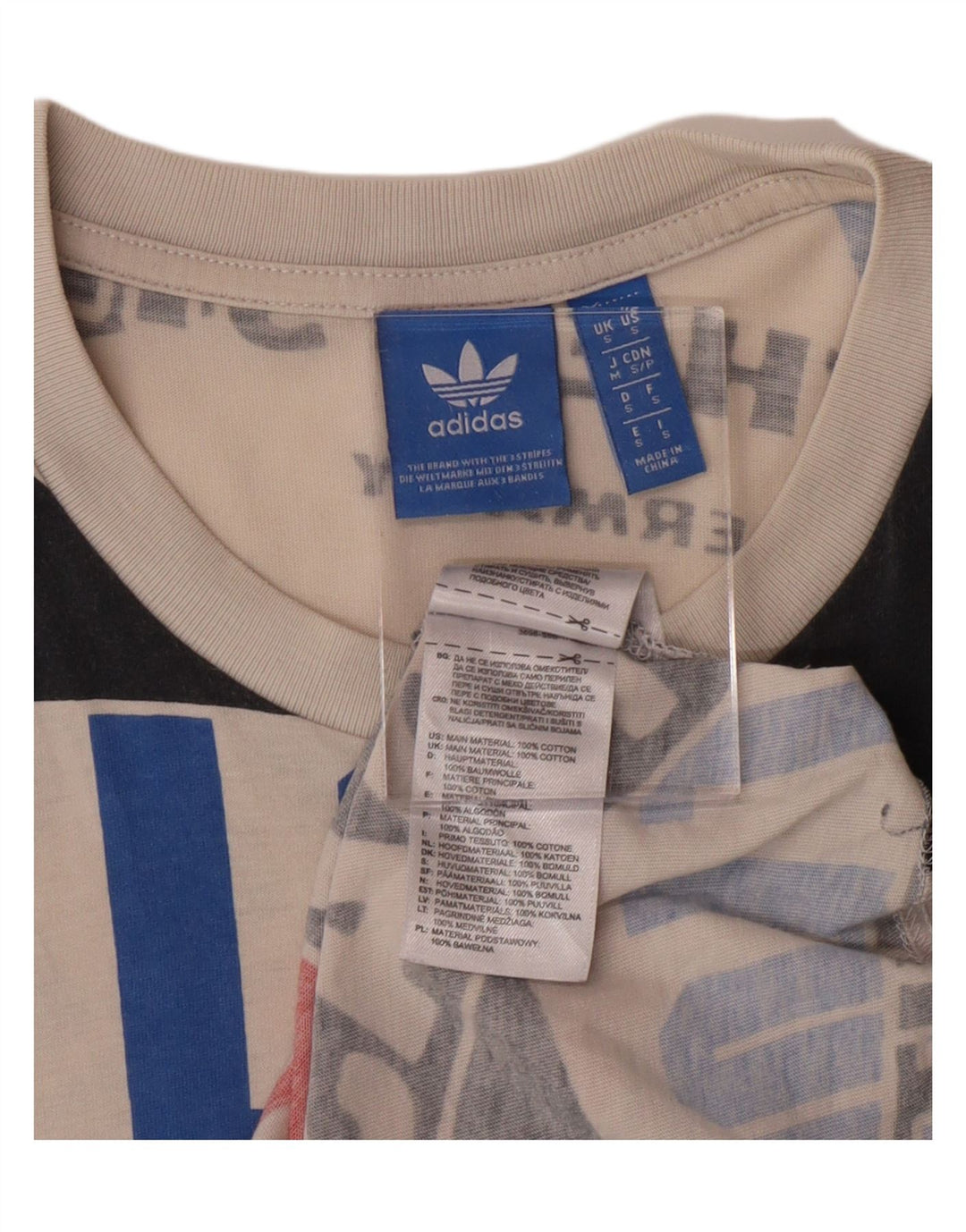 ADIDAS Mens Graphic T-Shirt Top Small Multicoloured Cotton Vintage Adidas and Second-Hand Adidas from Messina Hembry 