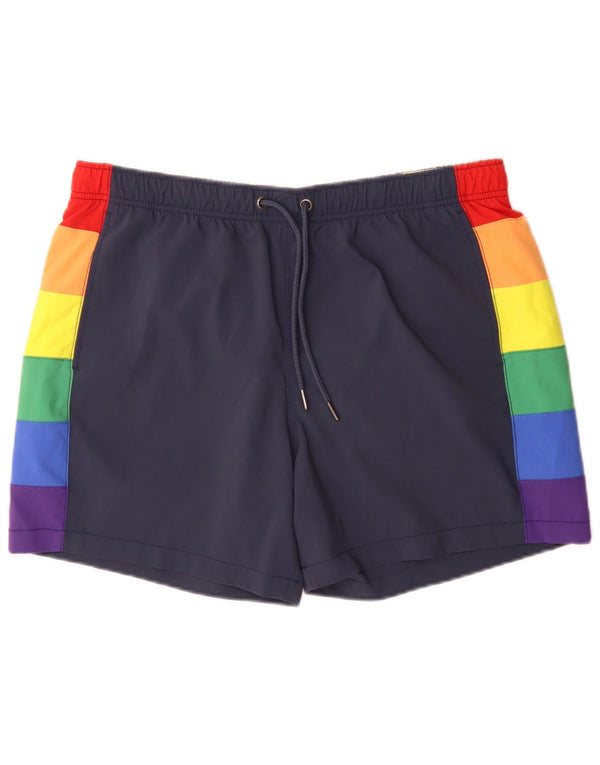 Abercrombie & Fitch Bañador para hombre XL Azul Colorblock Sports