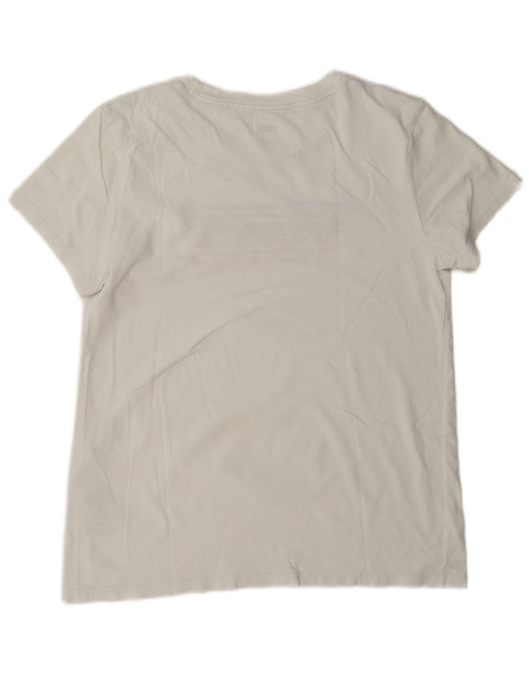 Levi's Camiseta gráfica para mujer Top UK 44 Algodón blanco mediano