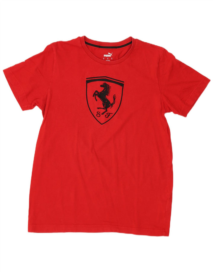 PUMA Camiseta con gráfico Ferrari para hombre, talla pequeña, color rojo