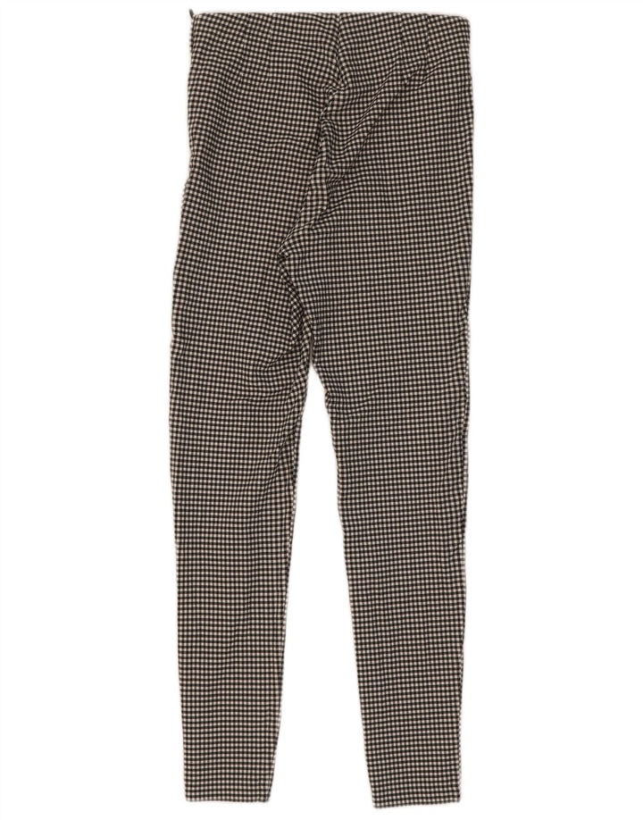 Zara Leggings para mujer UK 8 Small Black Gingham Viscosa