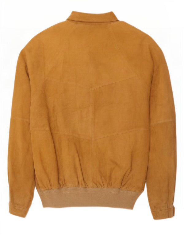 Chaqueta de ante vintage para hombre Reino Unido 42 XL Beige