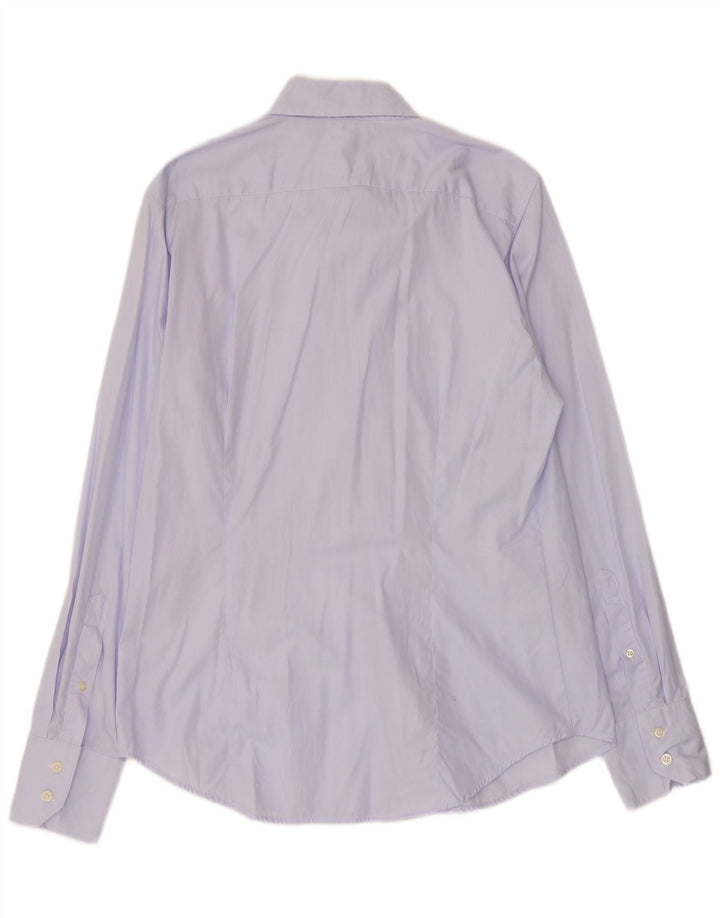 BENETTON Camisa Hombre Grande Algodón Morado