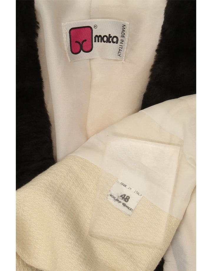 Chaqueta blazer vintage para hombre IT 48 Medium Off White Colourblock