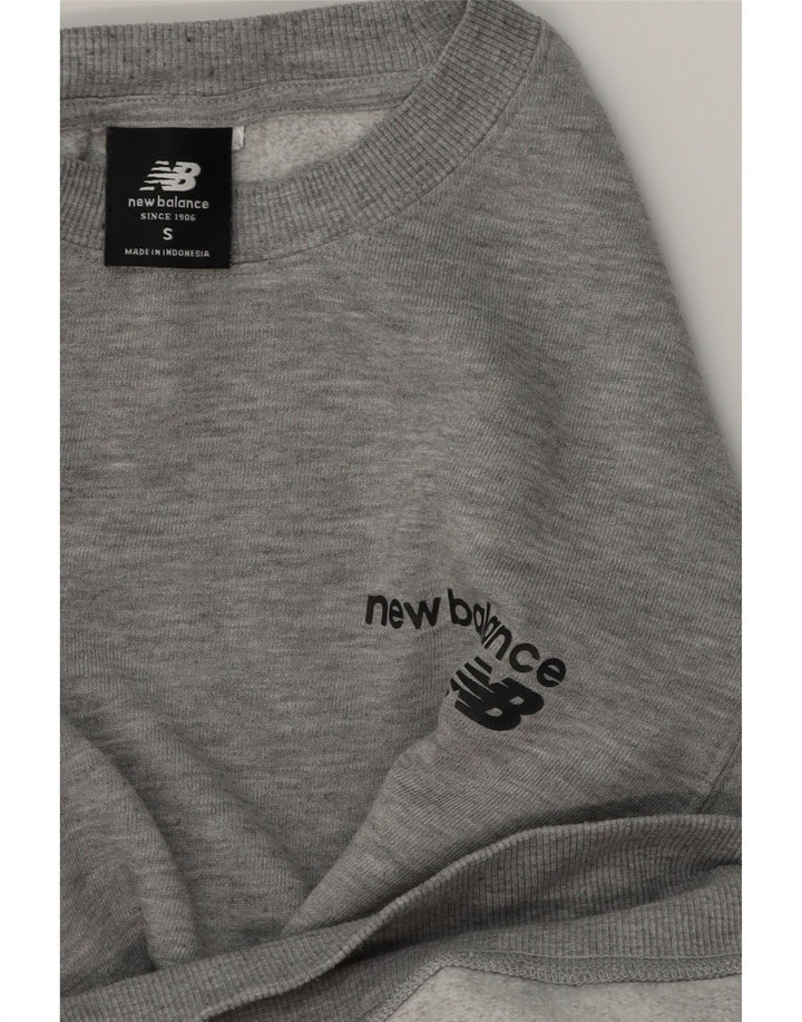 New Balance Hombre Sudadera Jumper Small Gris Algodón