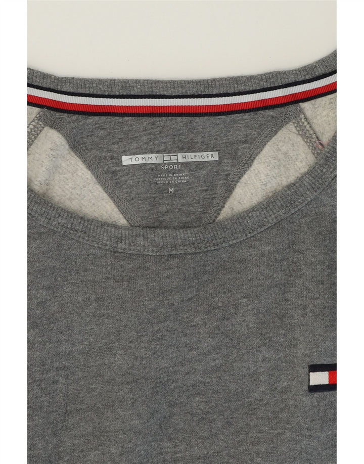 TOMMY HILFIGER Womens Sweatshirt Jumper UK 14 Medium Grey Cotton Vintage Tommy Hilfiger and Second-Hand Tommy Hilfiger from Messina Hembry 