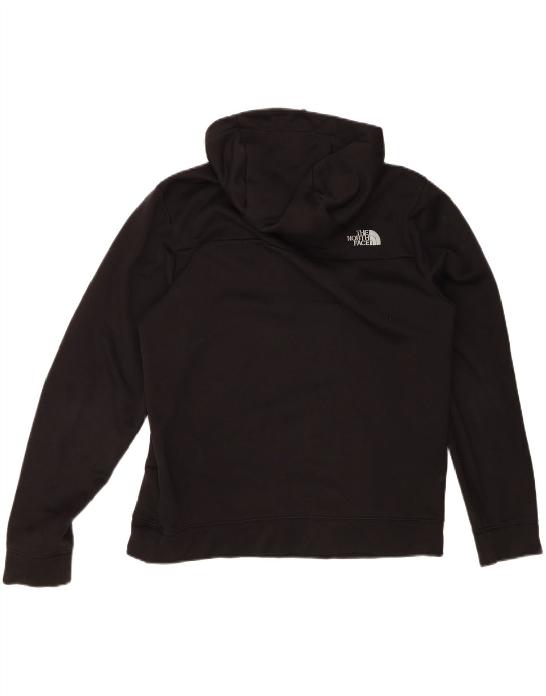 The North Face Jersey con capucha y cuello con cremallera para hombre, poliéster negro grande