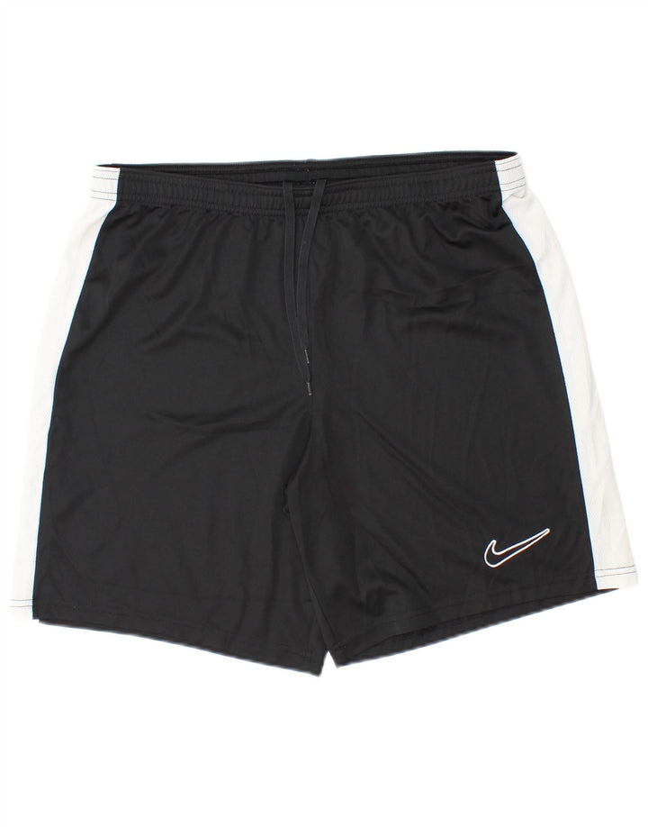 NIKE Pantalones cortos deportivos Dri Fit Slim Fit para hombre, tamaño grande, color negro, poliéster