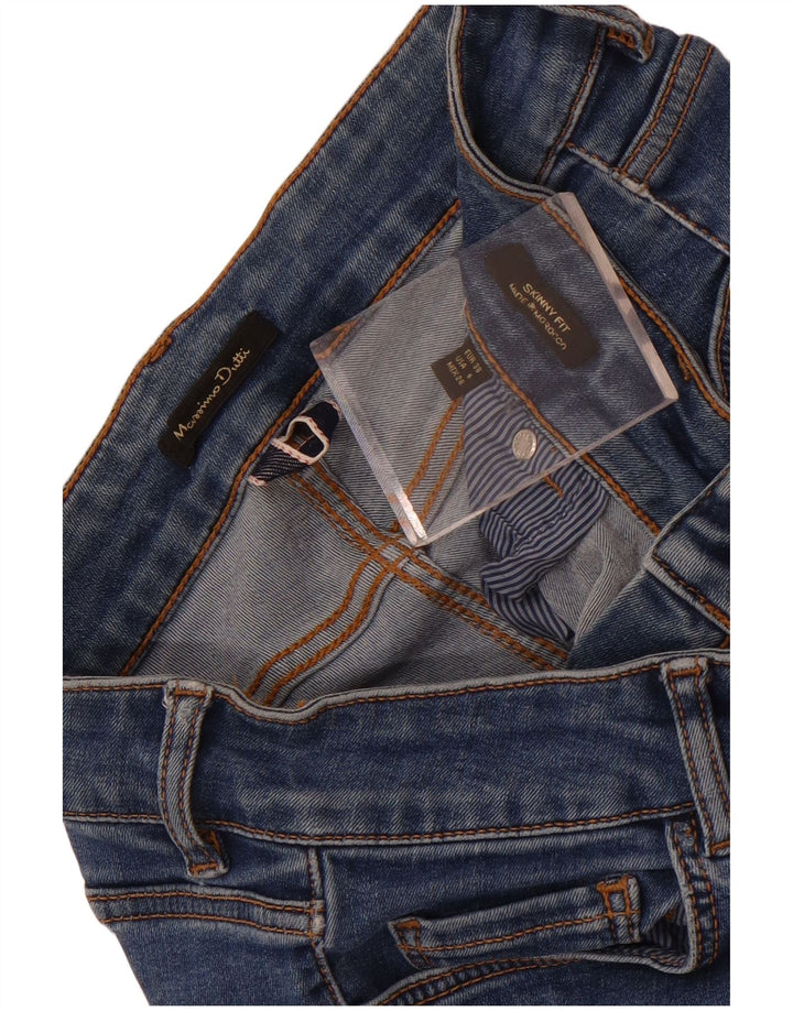 Massimo Dutti Vaqueros Pitillo Mujer EU 38 Small W28 L28 Azul