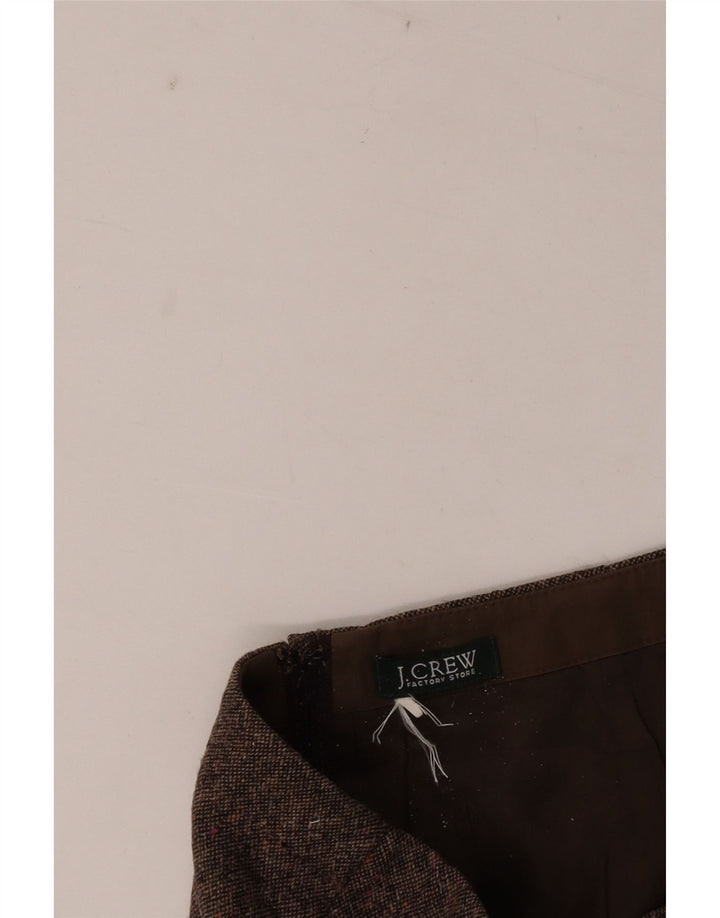 Falda midi para mujer J. Crew W28 Marrón medio moteado