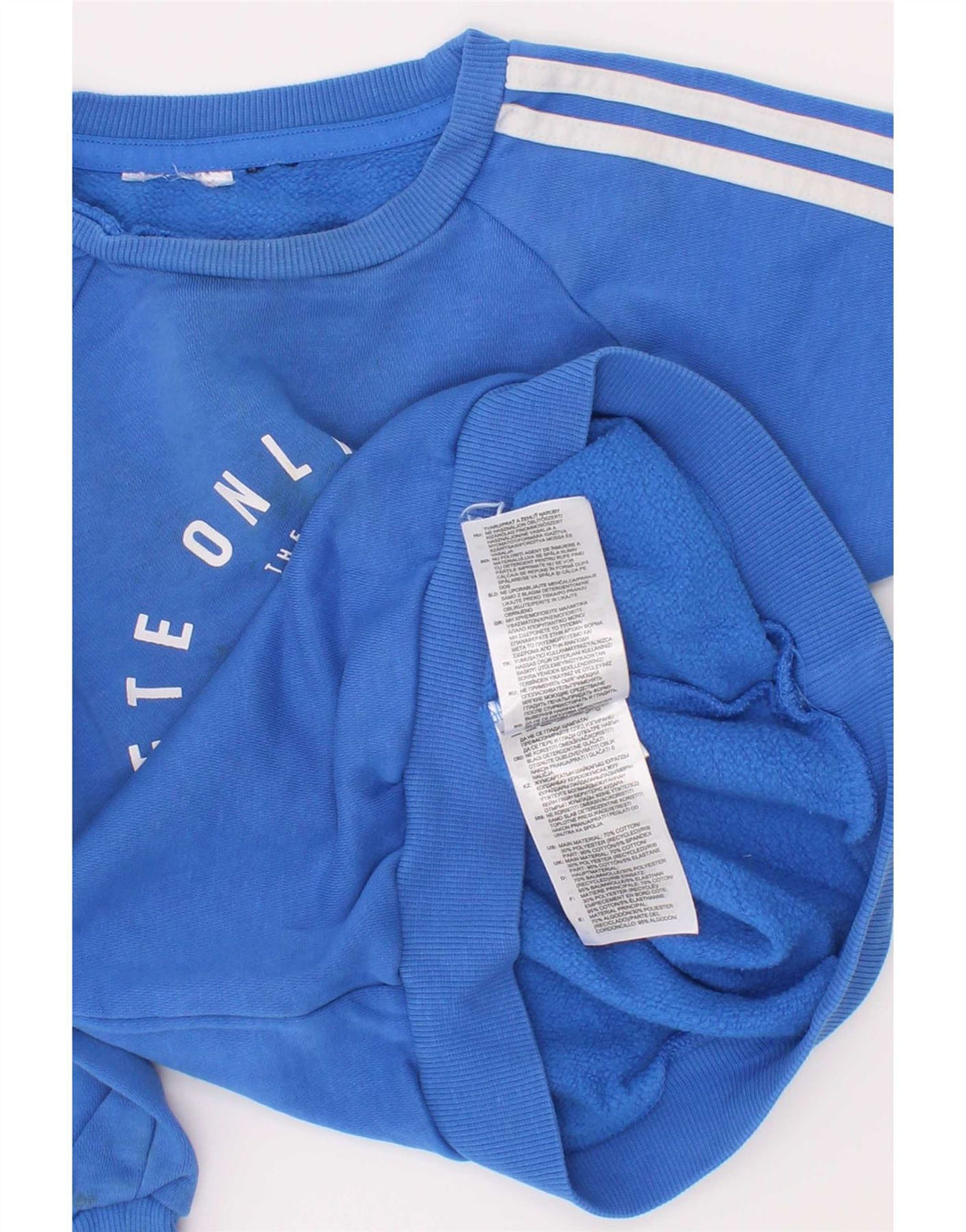 Adidas Boys Graphic Sudadera Jumper 2-3 años Azul Algodón