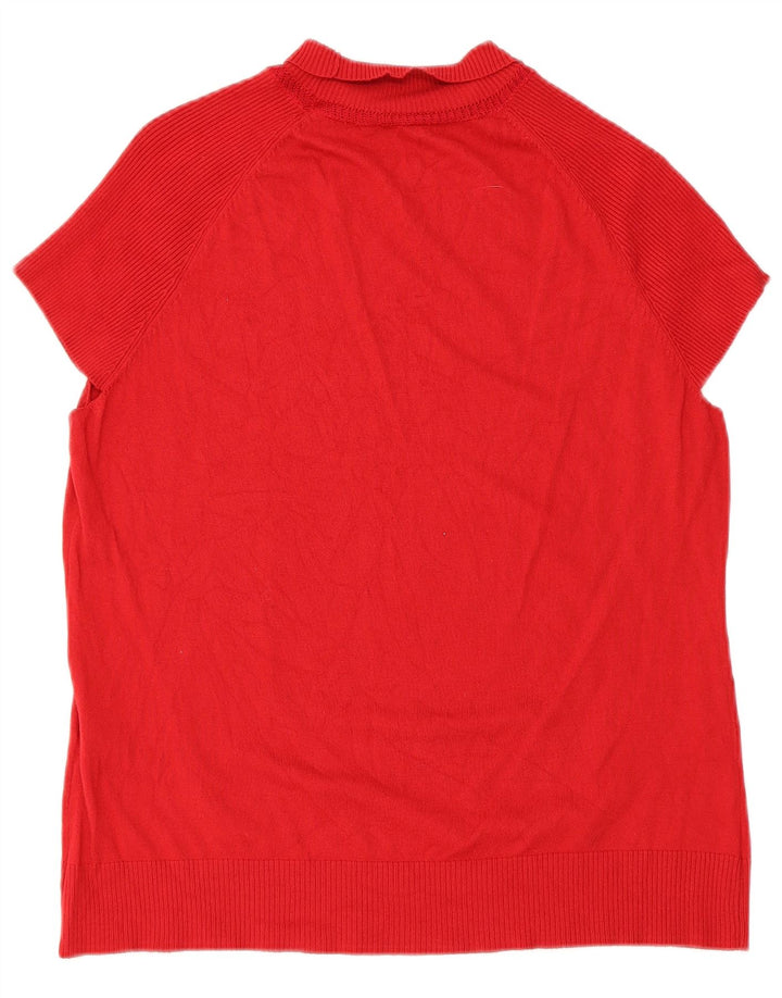 ELENA MIRO Blusa regular para mujer UK 44 Viscosa roja mediana