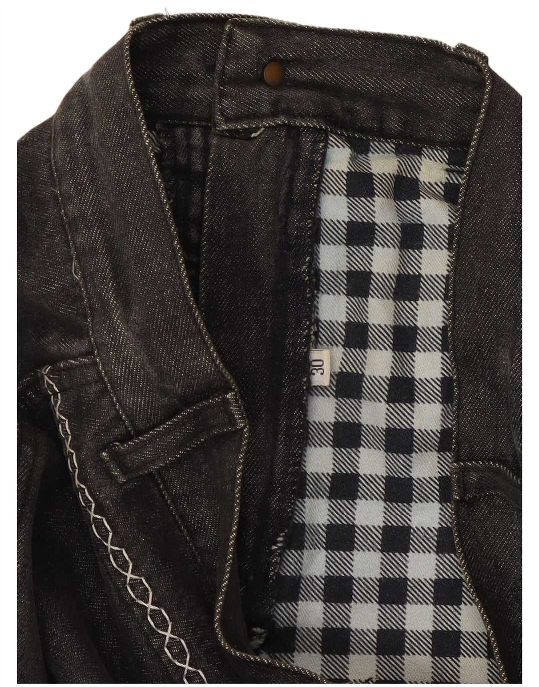 Falda Vaquera VINTAGE Mujer W30 Gris Medio